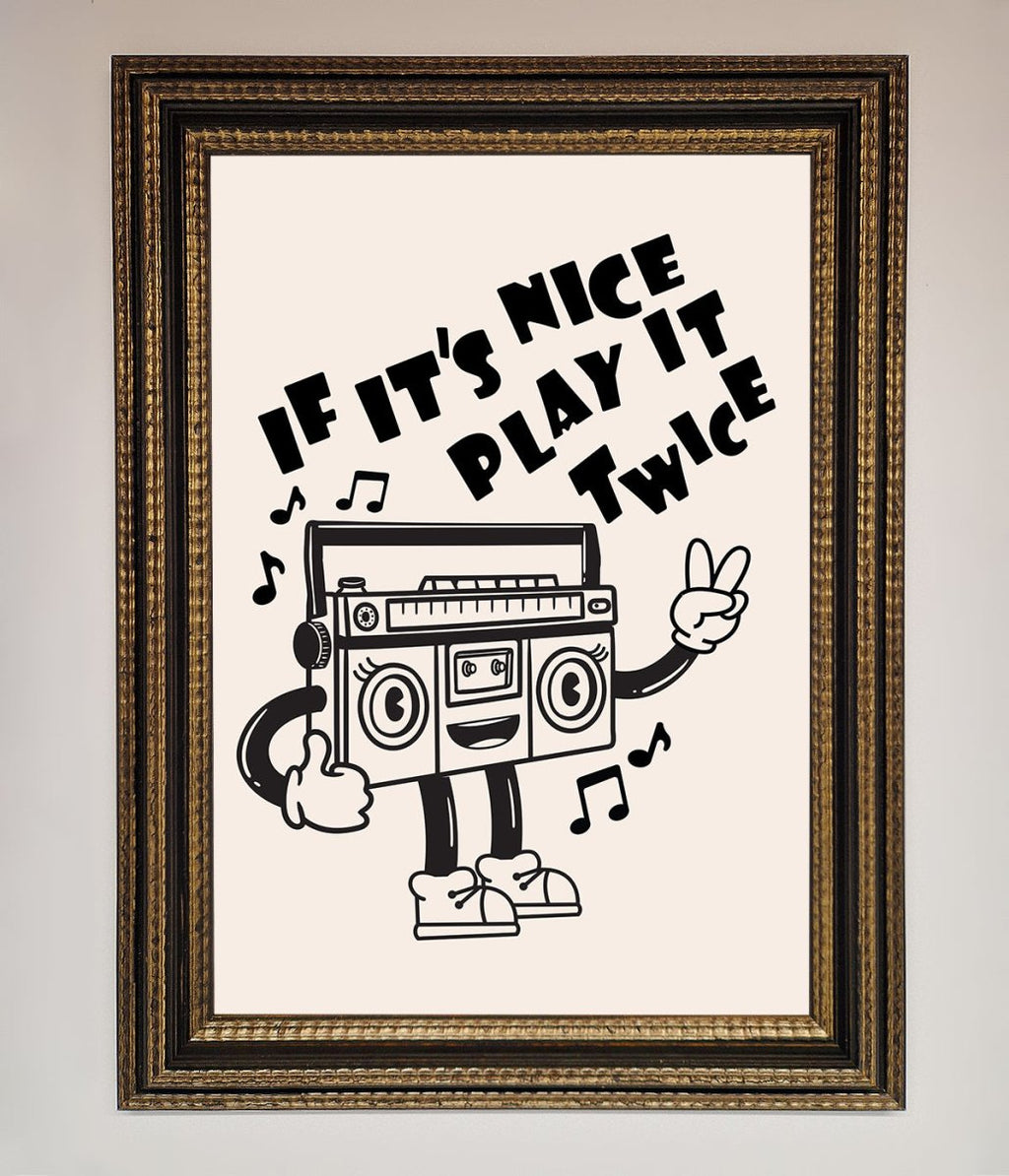 Play Twice Framed Wall Art